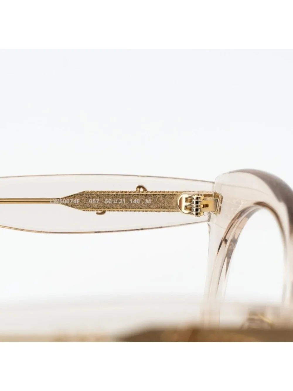 Loewe Women Eyeglasses Beige Demo Round LW50074F CURVY 057 NEW AUTHENTIC